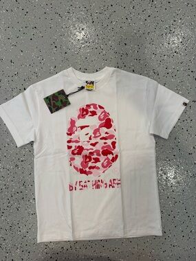 White pink bape shirt